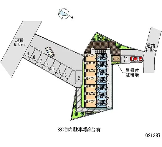 ★手数料０円★熊谷市赤城町３丁目　月極駐車場（LP）